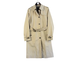 Vintage 90s AQUASCUTUM Trench Coat Jacket Inside Nova Check Vintage 90s AQUASCUTUM Trench Coat Jacket Inside Nova Check