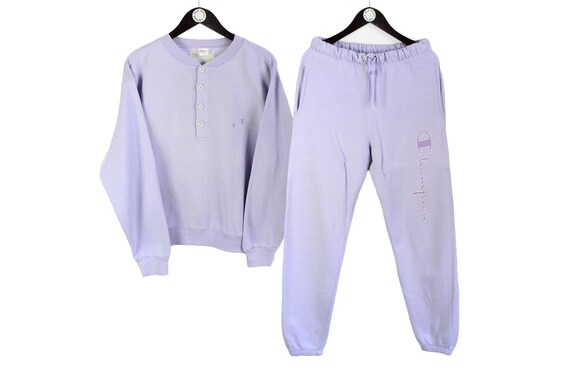 Purple champion tracksuit hot sale
