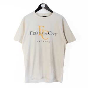 vintage FELIX The Cat 1994 T-shirt groot logo maat L/XL zeldzame retro herencollectie merchandise jaren 90 cartoon zeldzame T-shirt basic katoenen poot film