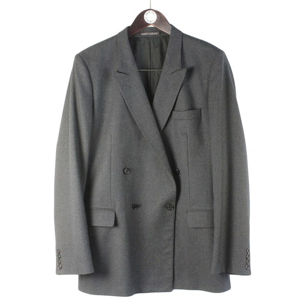 vintage CHRISTIAN DIOR Blazer Jacket authentic Size 42 men's classic retro genius luxury wear basic Coat classic 90's gray