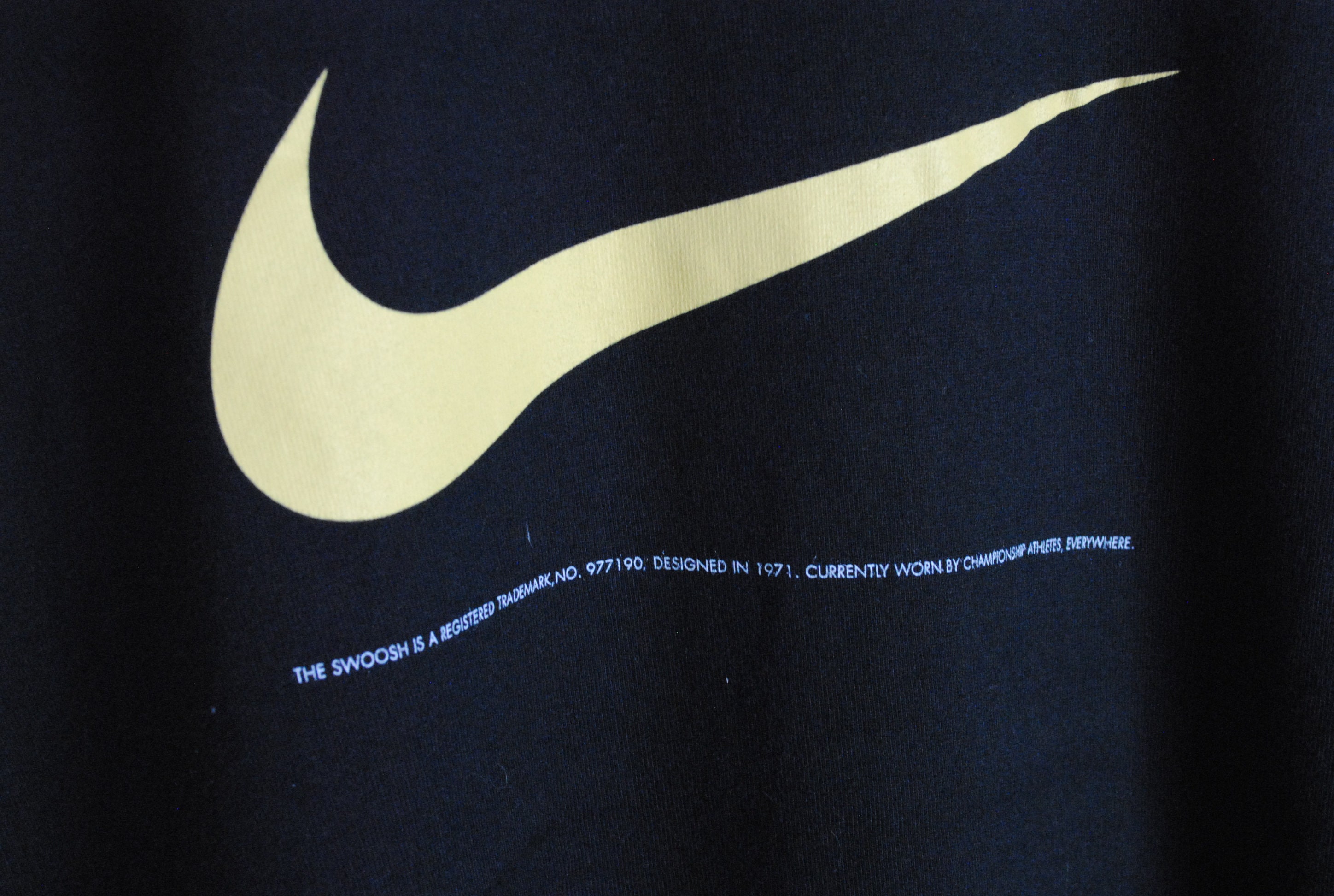 Vintage NIKE Swoosh big logo authentic T-Shirt black cotton | Etsy