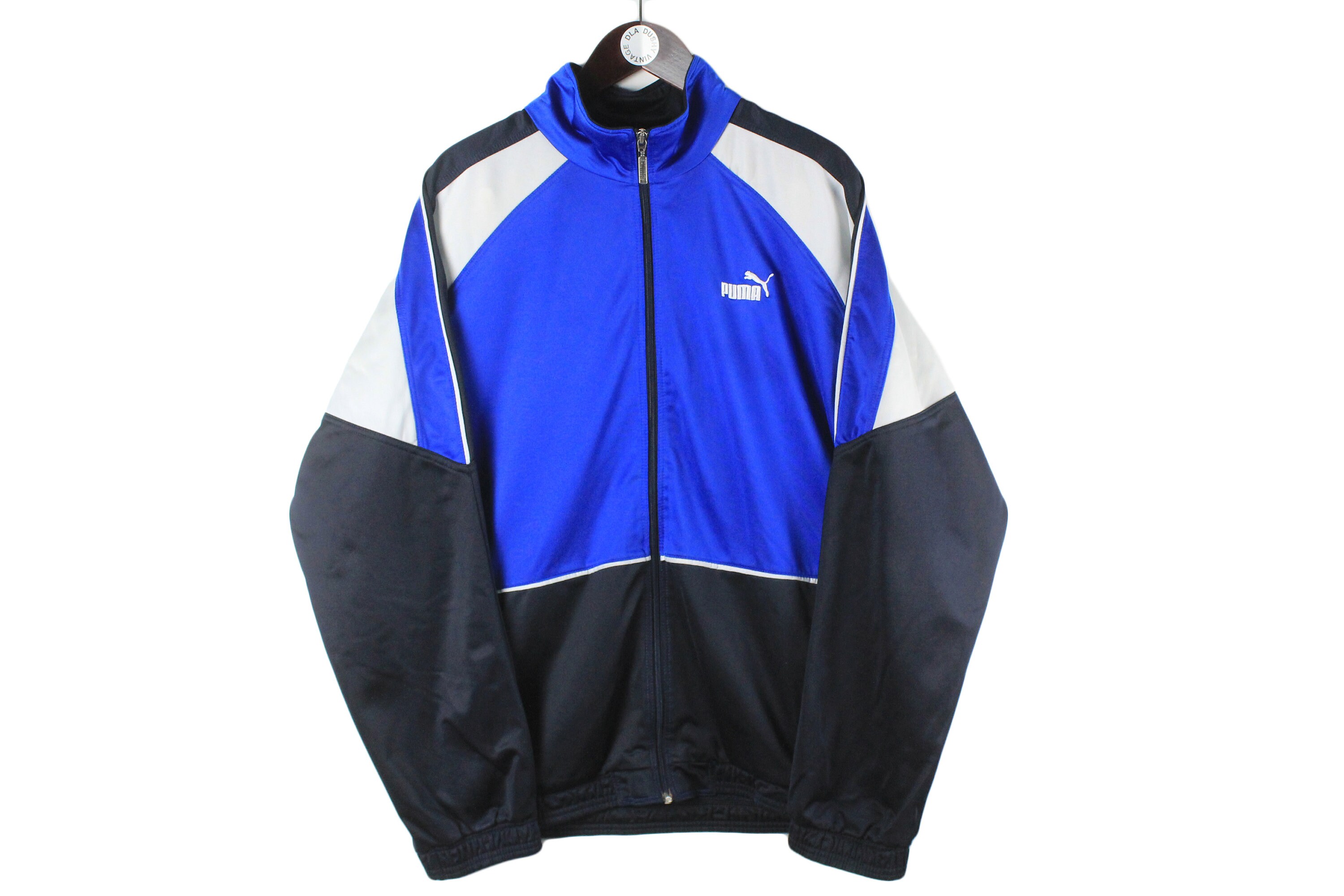 Puma ジッパー付きジャケット 青黒 Vintage PUMA Tracksuit Size Men's XL Authentic Rare Retro