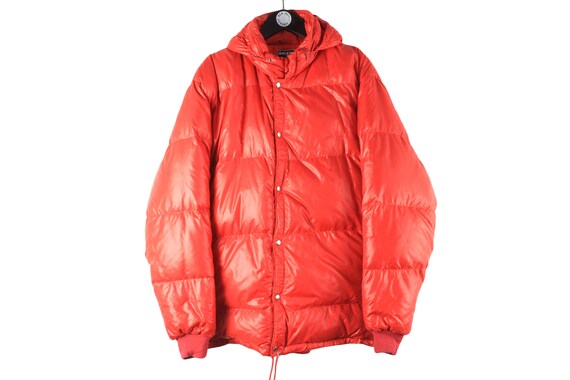 Vintage SALEWA Puffer Down Jacket Men s Size L Red 90 s Winter