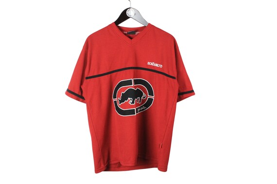 Buy Vintage ECKO UNLTD Hip Hop T Shirt Red Big Logo Size L 