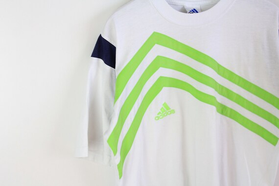 vintage ADIDAS ORIGINALS T-Shirt white green Size… - image 3