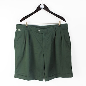 vintage LACOSTE Shorts Size XXL basic clothing athletic retro short outfit authentic 90&#39;s green Yachting classic street style summer wear