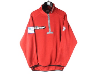 Maglione vintage in pile ELLESSE Federation Francaise de Ski