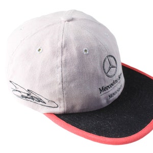 vintage MERCEDES BENZ Cap Small Size authentic big logo race team retro Hat 90&#39;s 00&#39;s F1 Formula 1 Germany brand style auto sport gray