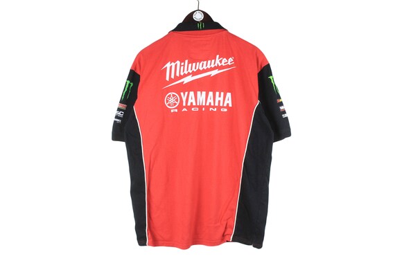 Vintage YAMAHA Racing Team Polo T-shirt Men's Size XL Big Logo