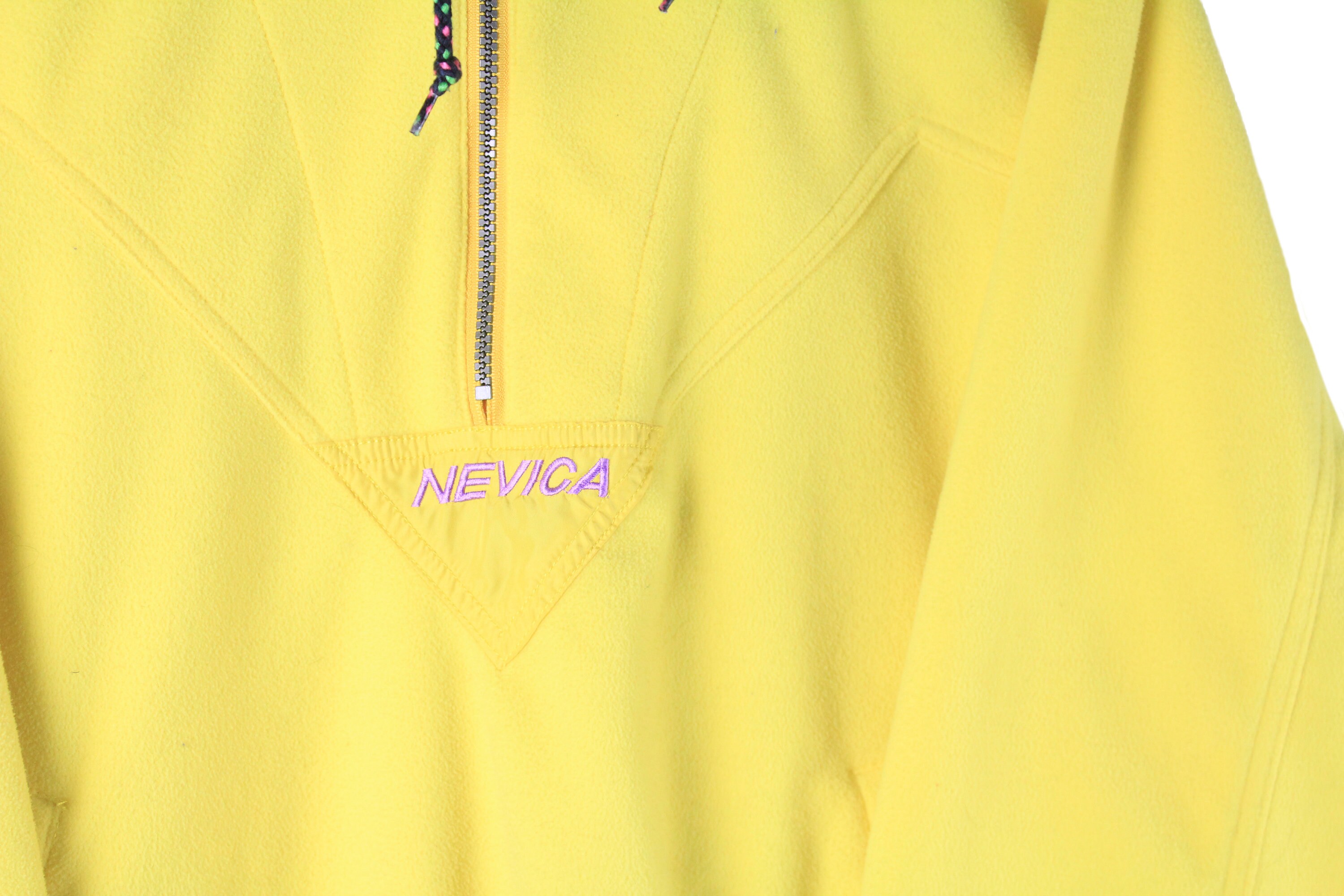 sale☆国内未入荷【新品】yellowpelota*スウェット10y Vintage NEVICA Fleece Half Zip Size M Rare Retro Yellow Wear