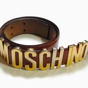 Vintage MOSCHINO Authentic Women's Real Leather Waist Belt - Etsy