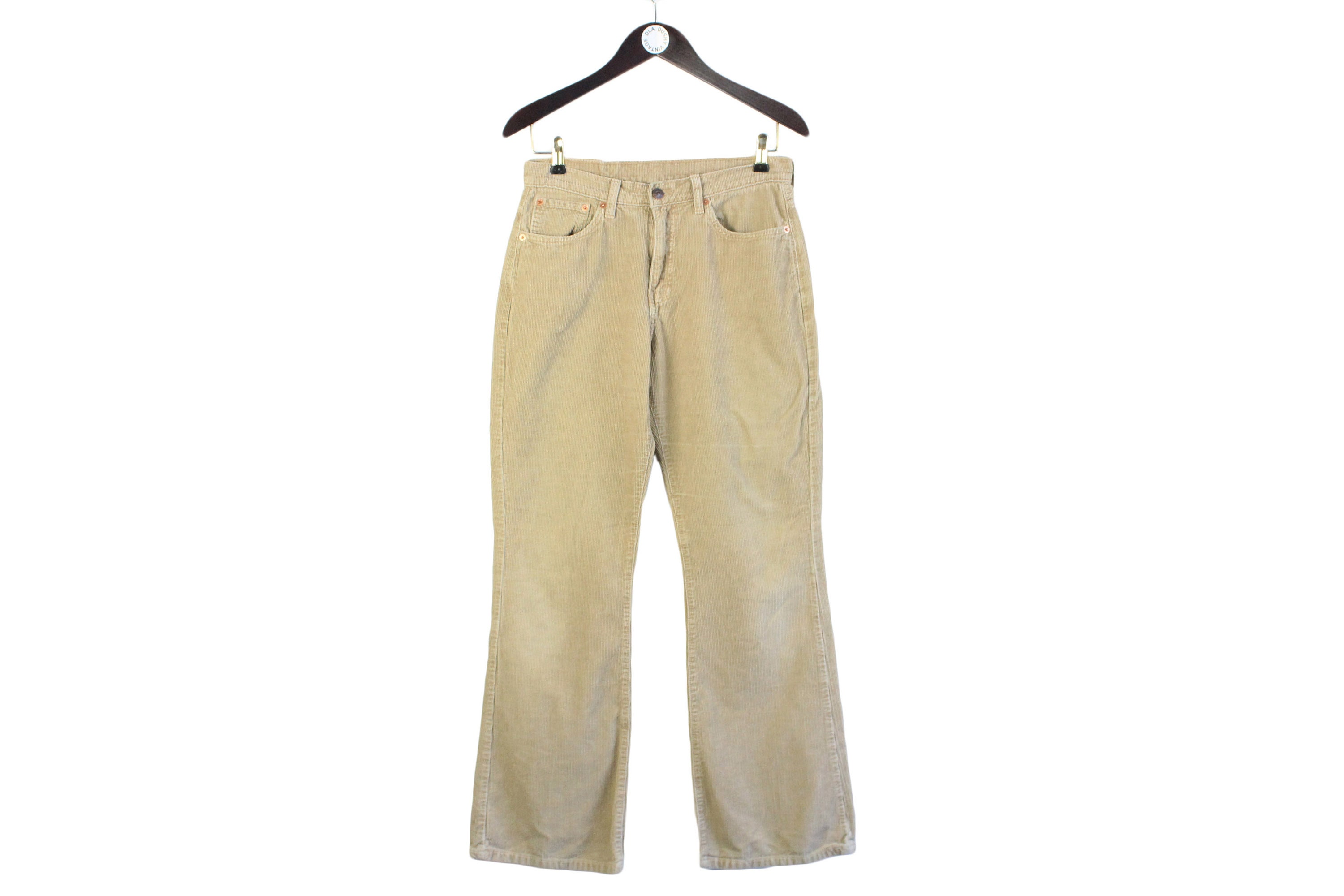 Vintage LEVIS 584 Corduroy Pants Authentic Men's Beige Size