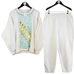 Vintage ELLESSE Trainingsanzug Größe L authentische Sweatshirt und Jogginghose Retro 90er Italien Sport Stil sportlich Sweatsuit