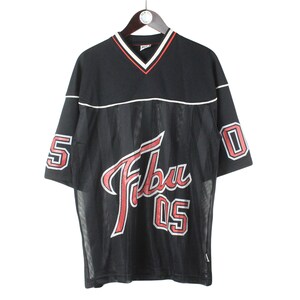 Vintage FUBU Mesh Jersey T-shirt Sport Big Logo Size L/XL Men 