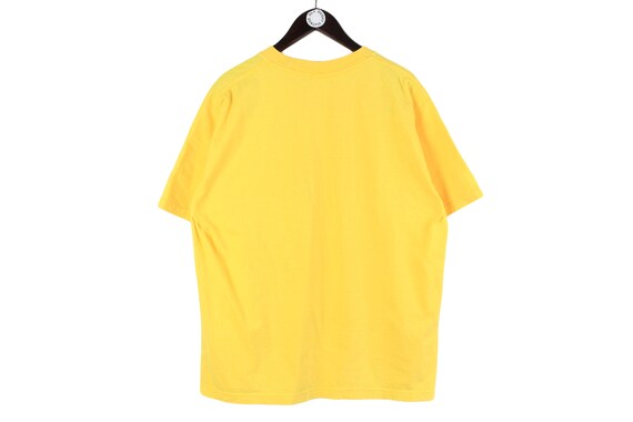 vintage HUGO BOSS T-Shirt yellow big logo Size XL… - image 2