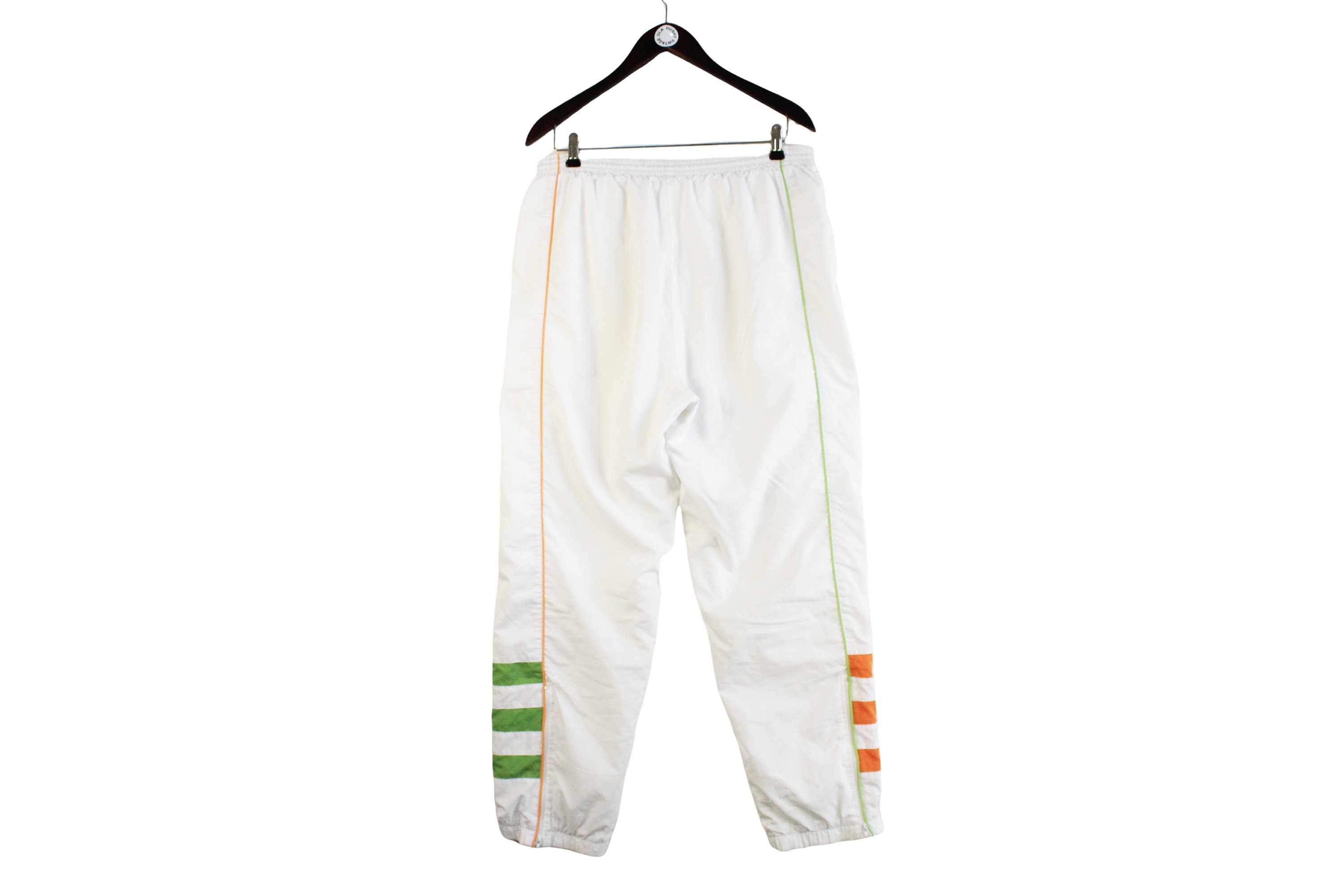 80s〜90s adidas white track pants adidas '80s Premium Embossed 3-Stripes Track Pants - White