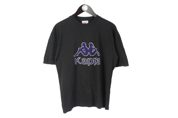 Vintage KAPPA T-shirt S/M Men's Black Big -
