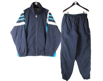 早割クーポン！ ヴィンテージ ELLESSE トラックスーツ サイズ M 本物 ネイビー その他