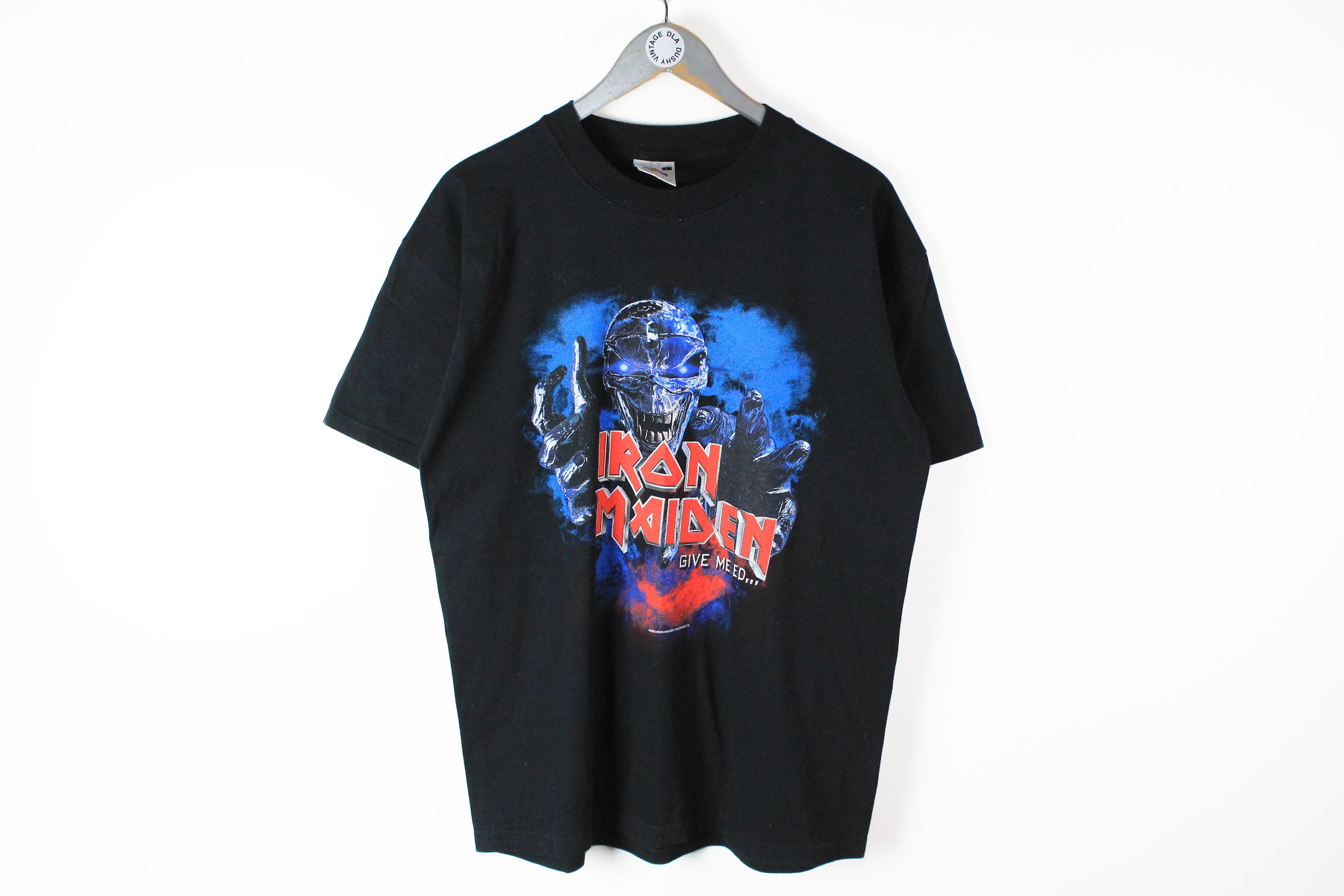 Vintage IRON MAIDEN Men's T Shirt Cotton Tee Black Size L