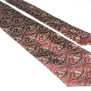 vintage Salvatore Ferragamo Tie silk luxury pattern necktie retro beautiful print 90&#39;s gift for him accessories classic authentic style