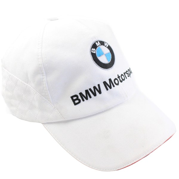 vintage BMW M-Power Cap One Size racing team retro 00s Formula 1 fan Germany auto brand style auto sport motor Hat white front logo