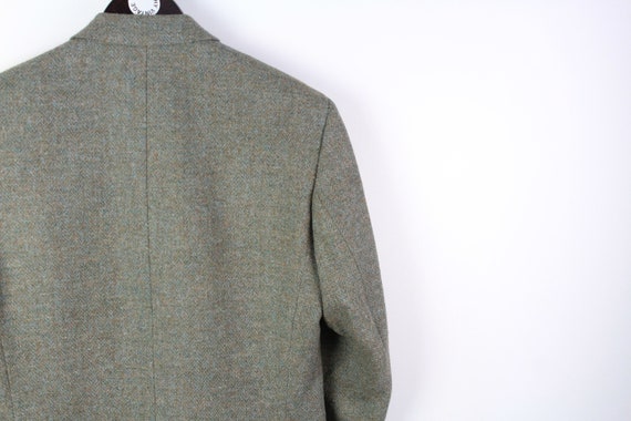 vintage HARRIS TWEED authentic Blazer Jacket Pure… - image 5