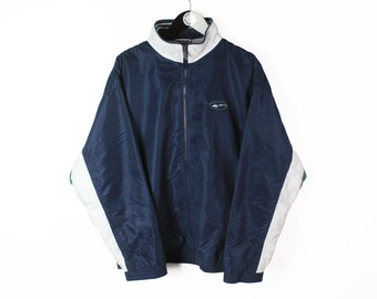 vintage REEBOK Track Jacket Size L navy pattern authentic rare retro hipster 90's 80's rave athletic sport suit print classic clothing wear