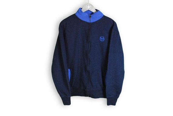 Vintage SERGIO TACCHINI Track Jacket Size M Unisex Authentic Blue