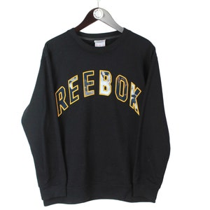 ヴィンテージ REEBOK ビッグロゴ スウェットシャツ サイズ S メンズ オーバーサイズ ブラック レトロ 90年代 長袖 ストリートウェア イングランドスタイル カジュアル クルーネック