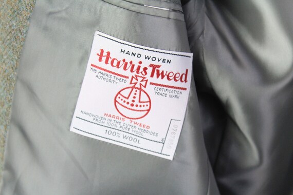 vintage HARRIS TWEED authentic Blazer Jacket Pure… - image 7