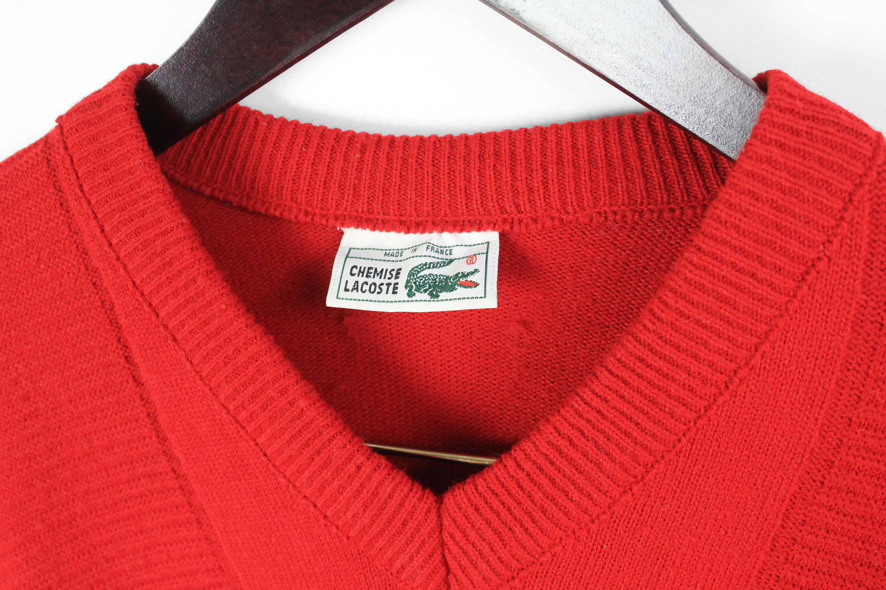 新しいブランド CHEMISE クリスマス 幾何学模様 ラコステ コットンニット LACOSTE トップス