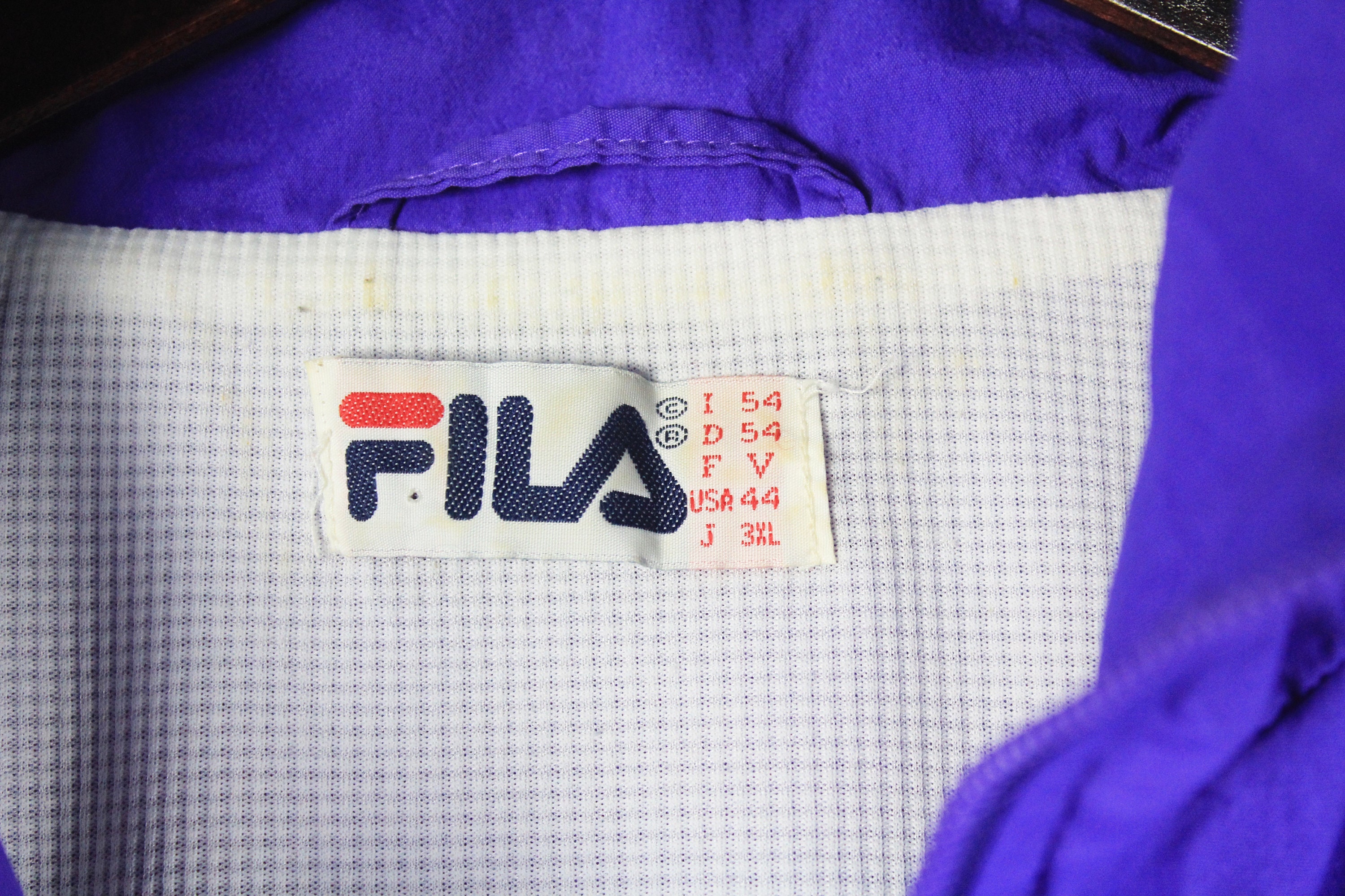 Vintage FILA Tracksuit Size L Oversized Retro Hipster Sport Clothing Rave  90's Authentic Italy Brand Athletic Style Purple Big Logo 