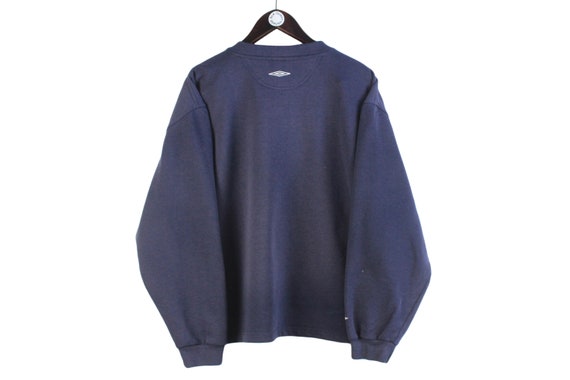 Buy Vintage UMBRO Sweatshirt Small Logo Women s Size L Authentic Retro UK Style Sport Jumper Crewneck Navy Blue Athletic England Wear Online in India Etsy