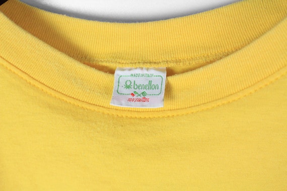 united colors of benetton yellow t shirt