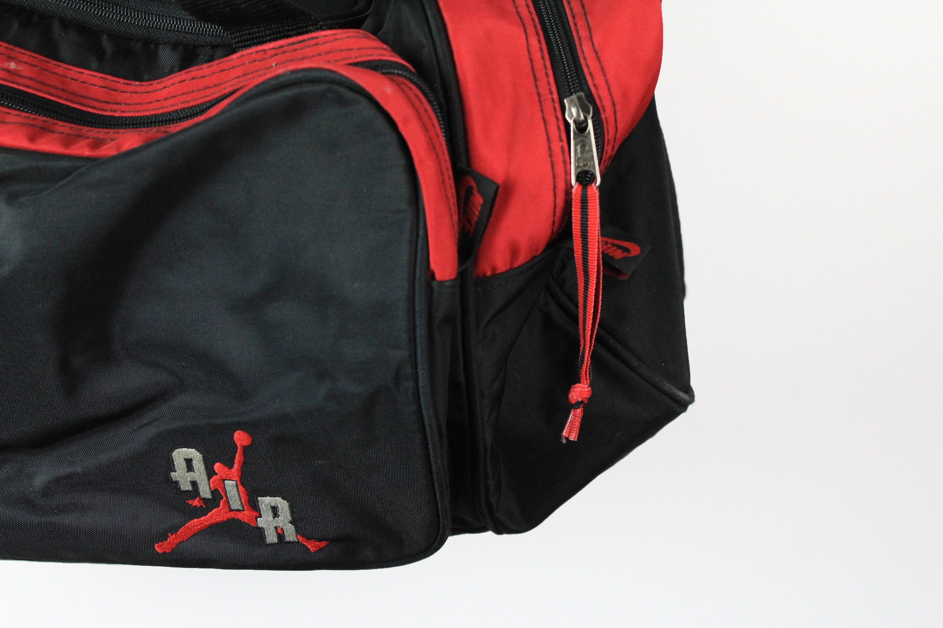 Vintage NIKE Air Jordan Duffel Bag Black Red Sport Authentic Etsy