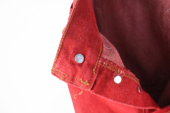 vintage LEVIS 501 JEANS authentic red Jean Pants … - image 5