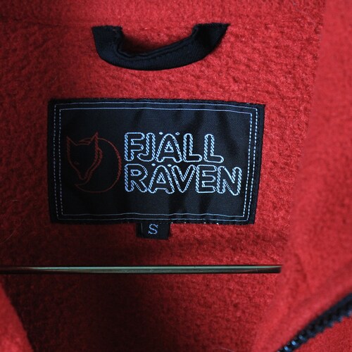 Vintage FJALLRAVEN FLEECE heavy Anorak oversized men's Size M red authentic sweater 80's rare retro winter outdoor sport ski style retailer bright