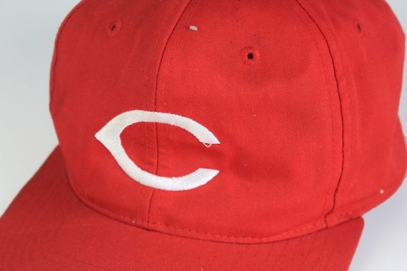 vintage CINCINNATI Reds Cap hat big logo mlb red … - image 2