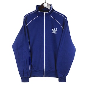 Vintage ADIDAS Track Jacket Full Zip Size S Blue 90s Sport