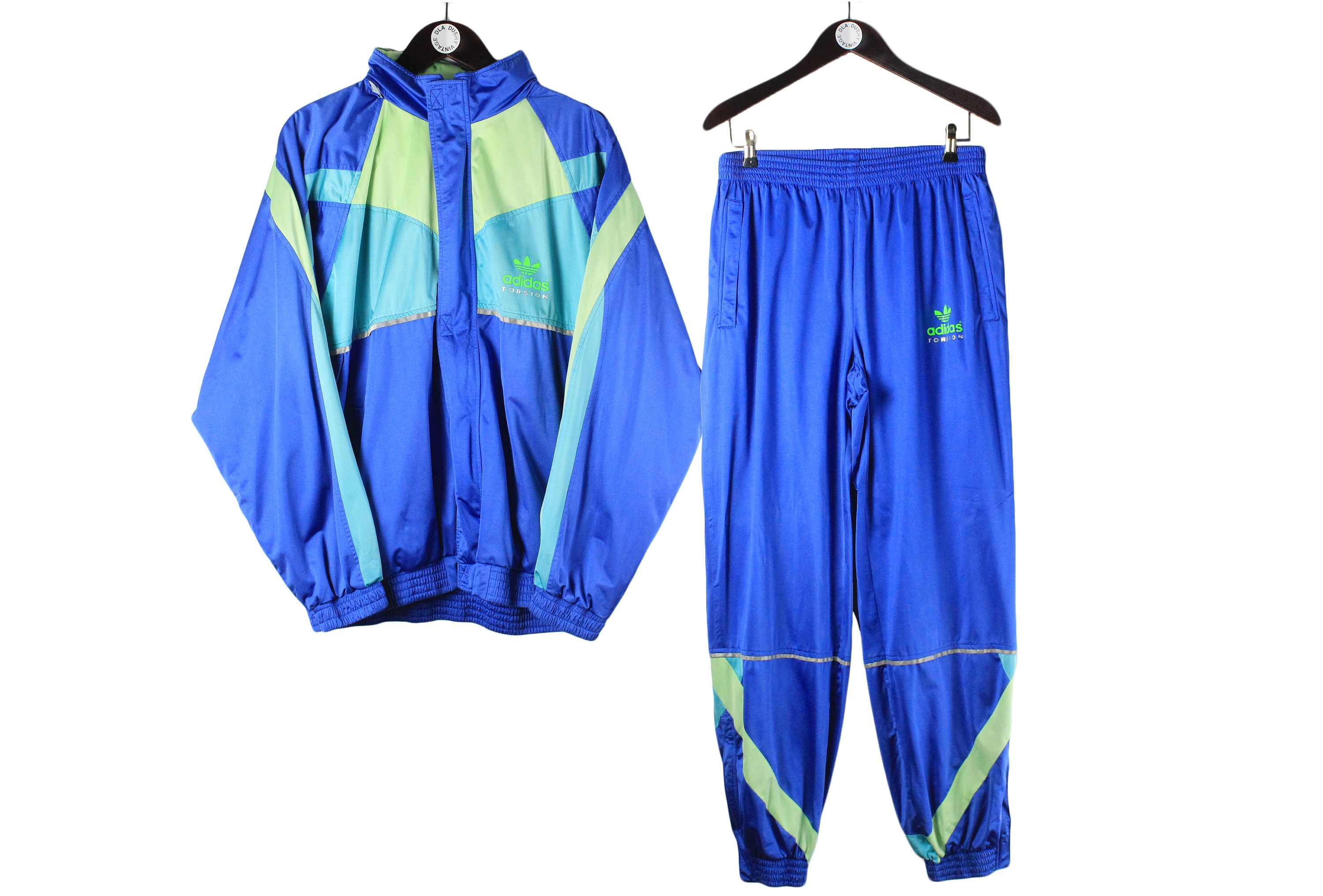 Vintage ADIDAS TORSION Tracksuit Blue Size M L Oversize Retro Sport Clothing Rave 90 s Style Authentic Rare Men s Small Logo Blue Green Etsy Canada