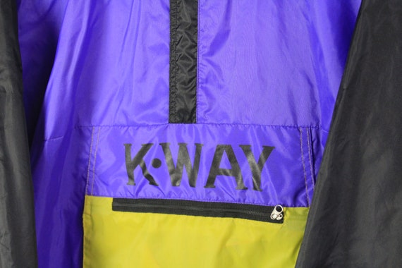 vintage K-WAY Anorak rain Coat oversized men's Si… - image 3