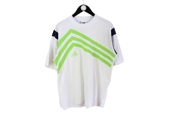 vintage ADIDAS ORIGINALS T-Shirt white green Size… - image 1