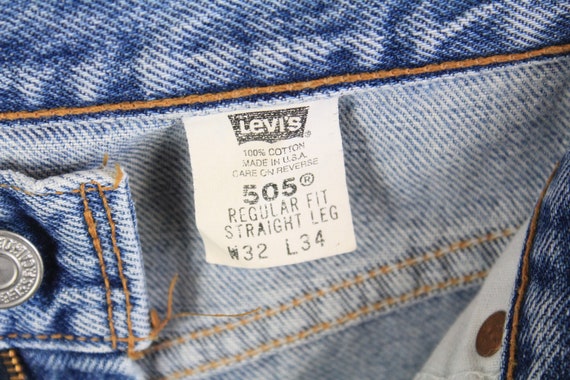 vintage LEVIS 505 JEANS authentic men's Blue Jean… - image 5