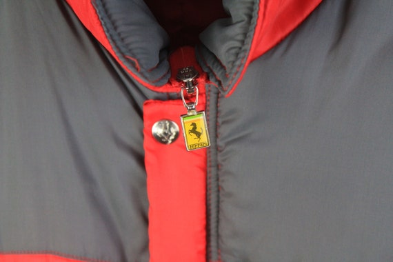 vintage FERRARI Jacket Size L/XL red gray authent… - image 4
