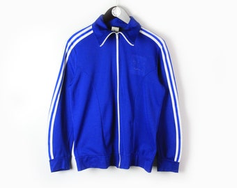 Vintage 70s ADIDAS ORIGINALS Track Jacket Authentic Blue