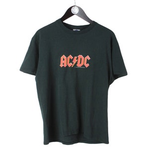 vintage AC/DC t-shirt black Size M rare retro rocker merch authentic tour band music black top big logo 90&#39;s 00&#39;s concert shirt metal rock