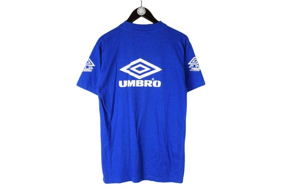 ヴィンテージ UMBRO ビッグロゴ オーセンティック Tシャツ ブルー