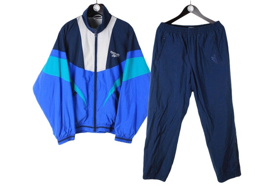 Vintage REEBOK tracksuit oversize retro sport clothing rave 90's authentic  rare men's track suit classic athletic jacket pants Size Large -   Portugal