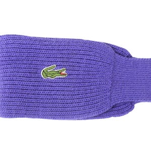 vintage LACOSTE Headband sport retro ski style authentic wear purple color athletic sportswear head streetwear winter accessories 90s