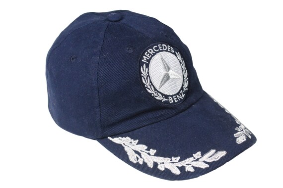 Vintage MERCEDES BENZ Blue Big Logo Cap 